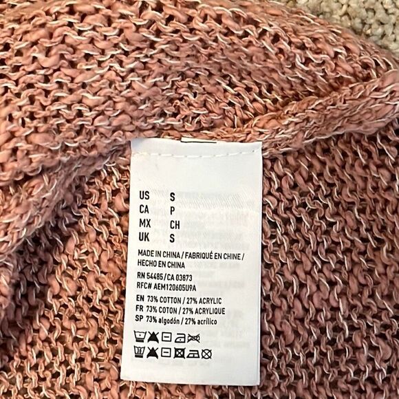 American Eagle Pink Cross Back Sweater Tank Top Small - Picture 7 of 7